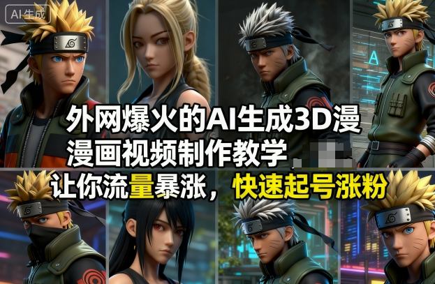外网爆火的AI生成3D漫画视频制作教学，让你流量暴涨，快速起号涨粉！创客前沿-创客前沿