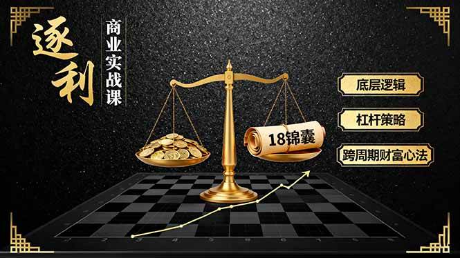 （16753期）《逐 利》商业实战课，底层逻辑、杠杆策略、18锦囊，跨周期财富心法（更新）创客前沿-创客前沿