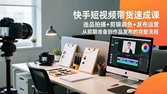 （16752期）快手短视频带货速成课，选品拍摄+剪辑调色+发布运营，从前期准备到作品发布的完整流程创客前沿-创客前沿